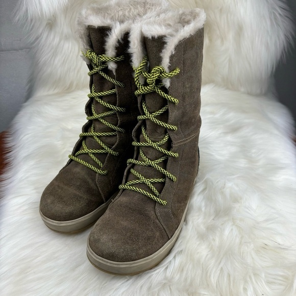SOREL GLACY LACE UP WINTER BOOTS SIZE 6 - Picture 1 of 12